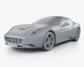 Ferrari California 2009 3d model clay render