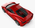 Ferrari 458 Italia 2011 3D模型 顶视图