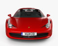 Ferrari 458 Italia 2011 3D模型 正面图