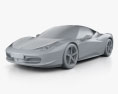 Ferrari 458 Italia 2011 3D 모델  clay render