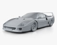 Ferrari F40 1987 3D模型 clay render