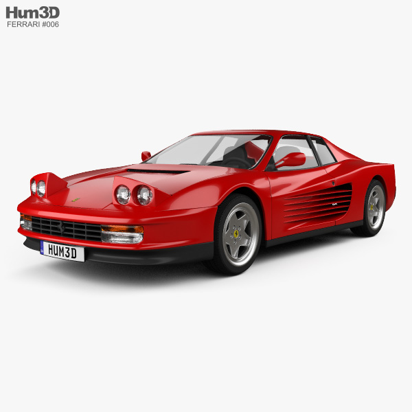 Ferrari Testarossa 1986 3Dモデル