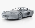 Ferrari Testarossa 1986 3d model clay render