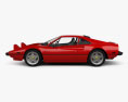 Ferrari 308 GTB / GTS 1975 3D模型 侧视图
