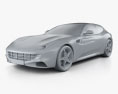 Ferrari FF 2011 3d model clay render