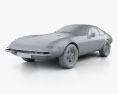 Ferrari 365 Daytona GTB/4 1968-1973 3D 모델  clay render