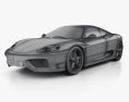 Ferrari 360 Modena 2005 3D模型 wire render