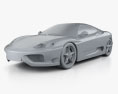 Ferrari 360 Modena 2005 3Dモデル clay render