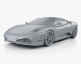Ferrari F430 Scuderia 2009 Modello 3D clay render