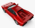 Ferrari 288 GTO 1984 3D模型 顶视图