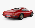 Ferrari Dino 246 GT 1969 3D模型 后视图