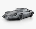 Ferrari Dino 246 GT 1969 3d model wire render