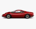 Ferrari Dino 246 GT 1969 3D模型 侧视图