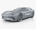 Ferrari F12 TRS 2014 3d model clay render