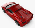 Ferrari 458 Spider 2010 3D模型 顶视图