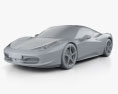 Ferrari 458 Spider 2010 3D модель clay render