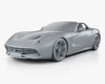 Ferrari F60 America 2015 3D模型 clay render