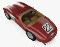Ferrari 166MM Le Mans 1949 3D-Modell Draufsicht
