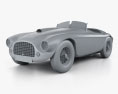 Ferrari 166 MM Barchetta 1948 Modello 3D clay render