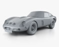 Ferrari 250 GTO (Series I) з детальним інтер'єром 1962 3D модель clay render