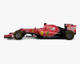 Ferrari F14 T 2014 Modello 3D vista laterale