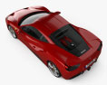 Ferrari 488 GTB 2016 3D模型 顶视图