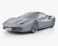 Ferrari 488 GTB 2016 3D模型 clay render