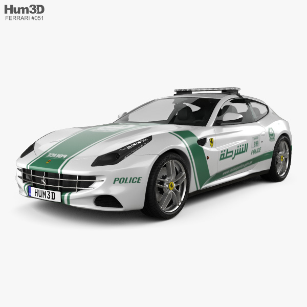 Ferrari FF 警察 Dubai 2013 3Dモデル