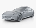 Ferrari FF Polizei Dubai 2013 3D-Modell clay render
