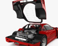 Ferrari F40 с детальным интерьером и двигателем 1987 3D модель