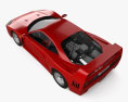 Ferrari F40 с детальным интерьером и двигателем 1987 3D модель top view