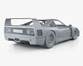 Ferrari F40 带内饰 和发动机 1987 3D模型