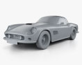 Ferrari 250 GT California SWB Spyder HQインテリアと 1958 3Dモデル clay render