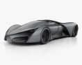 Ferrari F80 2016 3D模型 wire render