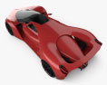 Ferrari F80 2016 3D模型 顶视图