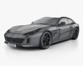 Ferrari GTC4Lusso 2017 3D模型 wire render