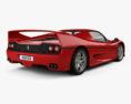 Ferrari F50 1995 3D模型 后视图