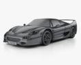 Ferrari F50 1995 3D模型 wire render