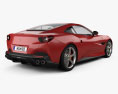 Ferrari Portofino 2018 3D模型 后视图