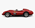 Ferrari 335 S Spider Scaglietti 인테리어 가 있는 1957 3D 모델  side view