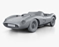 Ferrari 335 S Spider Scaglietti HQインテリアと 1957 3Dモデル clay render