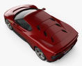 Ferrari SP38 2018 3D模型 顶视图