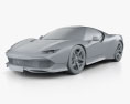 Ferrari SP38 2018 3Dモデル clay render