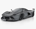 Ferrari FXX K HQインテリアと 2015 3Dモデル wire render