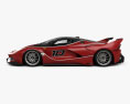 Ferrari FXX K з детальним інтер'єром 2015 3D модель side view