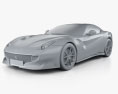 Ferrari F12 TDF 2016 3D модель clay render