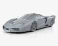 Ferrari FXX Evoluzione 2007 3D-Modell clay render