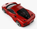 Ferrari F8 Tributo 2019 3D模型 顶视图
