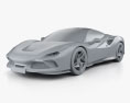 Ferrari F8 Tributo 2019 Modello 3D clay render