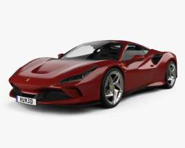 Ferrari F8 Tributo 인테리어 가 있는 2019 3D 모델 